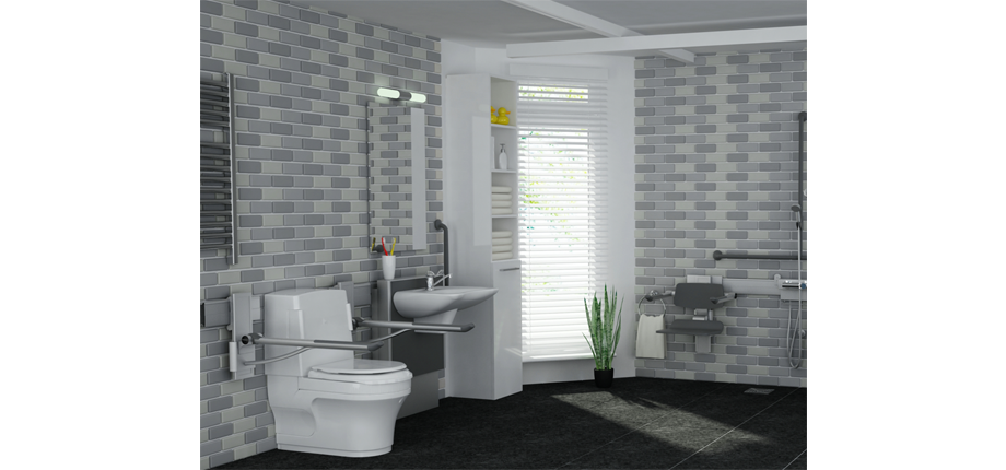 Closomat products in bathroom setting